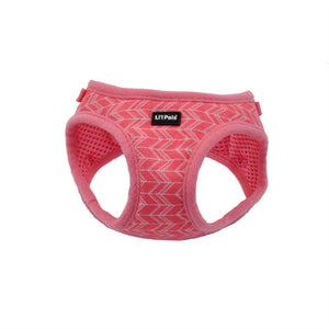 Li'l Pals Canvas Dog Harness, Pink Tribal Chevron