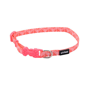 Li'l Pals Adjustable Patterned Dog Collar, Pink Tribal Chevron