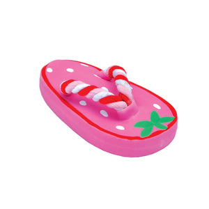 Li'l Pals Latex & Rope Strawberry Flip Flop Dog Toy