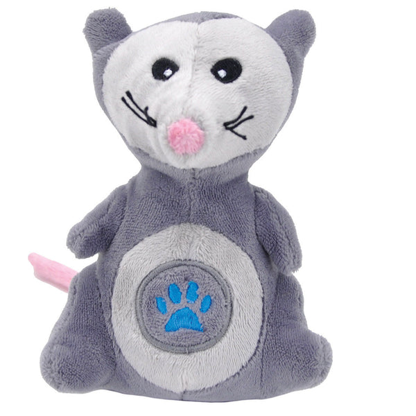 Li'l Pals Paw Opossum Plush Dog Toy, 5-in