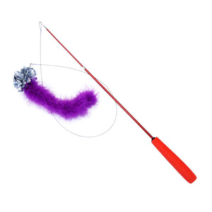 Turbo Telescoping Teaser with Crinkle Tail for Cats