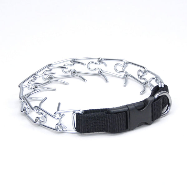 Coastal Titan Easy-On Prong with Buckle Training Dog Collar, Black
