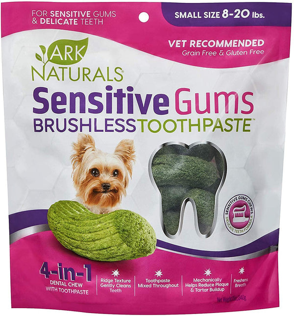 Ark Naturals Sensitive Gums Brushless Toothpaste 4-in-1 Dog Dental Chews