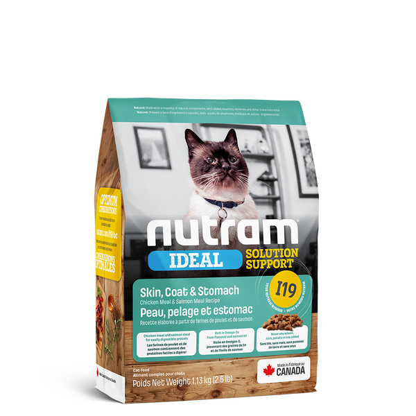 Nutram Ideal I19 Solution Support Skin, Coat & Stomach Cat Food