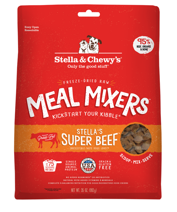Stella & Chewy's Mélange repas super bœuf de Stella sans céréales nourriture lyophilisée pour chiens