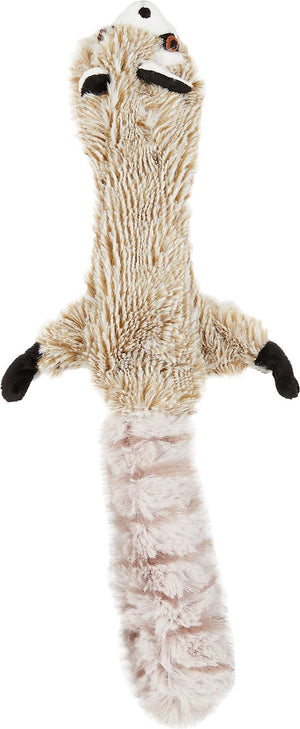 Ethical Pet Skinneeez Forest Series Raccoon Stuffingless Dog Toy