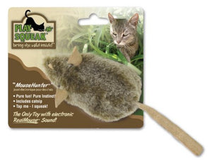 OurPets Play-N-Squeak MouseHunter Jouet pour chat, Gris