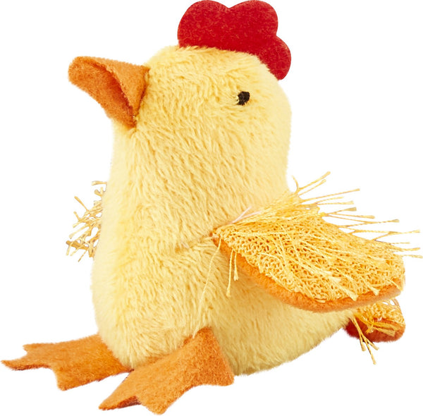 Multipet Look Who's Talking Chicken Cat Toy