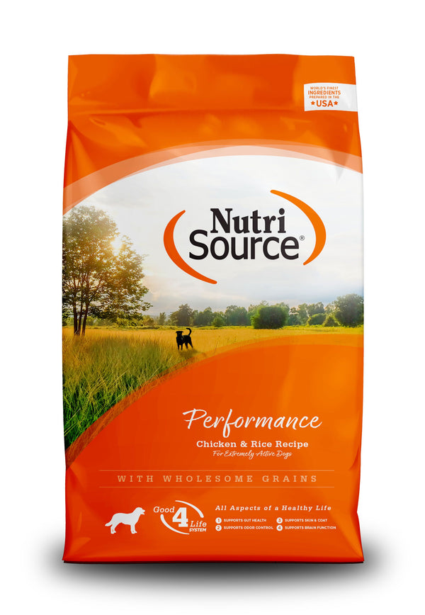 NutriSource Performance Chicken & Rice 30/20 Dry Dog Food, 40-lb