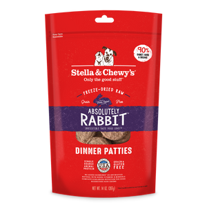 Stella & Chewy's Absolutely Rabbit Dîners de lapin en pâtés lyophilisés sans céréales pour chiens