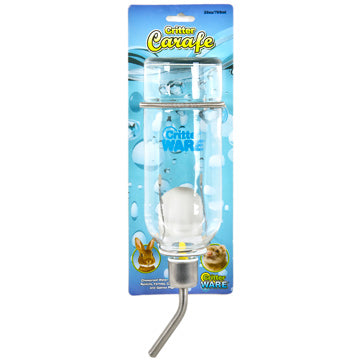 Ware Critter Carafe Premium Glass Small Pet Water Bottle