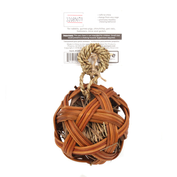 Ware Edible Treat Ball Willow Toy and Treat Dispenser