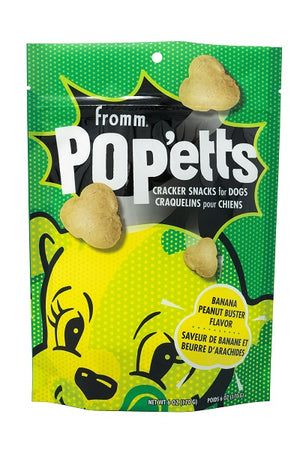 Fromm Pop'etts Banana Peanut Buster Cracker Snacks Friandises pour chien