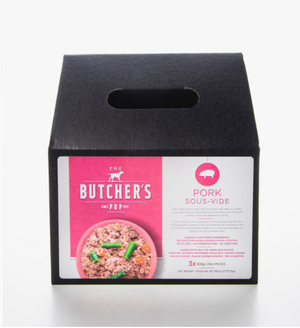 The Butcher Pup Porc Sous-Vide Nourriture complète congelée pour chiens