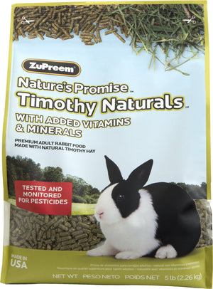 ZuPreem Nature's Promise Timothy Naturals Rabbit Food, 5-lb