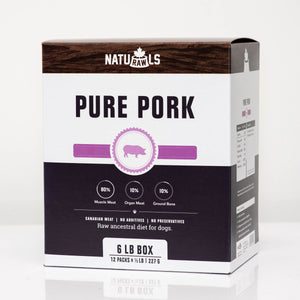 Naturawls Nourriture crue pour chien au porc pur