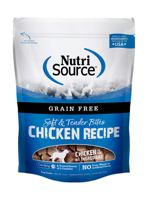 gâteries pour chiens NutriSource sans grains Bites au poulet, 6 oz
