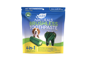 Ark Naturals Breath-Less Brushless Toothpaste Dog Chews for Small Breeds, 12-oz