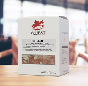 Quest Nourriture crue congelée au poulet pour chiens