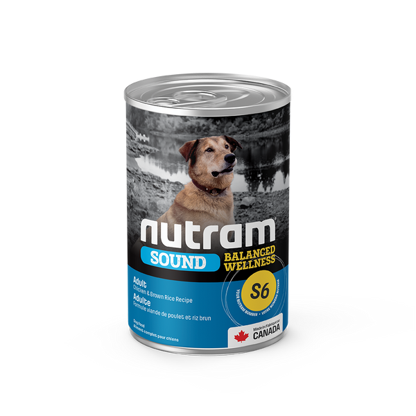 Nutram Sound S6 Balanced Wellness Chicken & Brown Rice Wet Dog Food