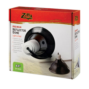 Zilla Premium Reflector Light & Heat Black Ceramic Dome Lighting Fixture