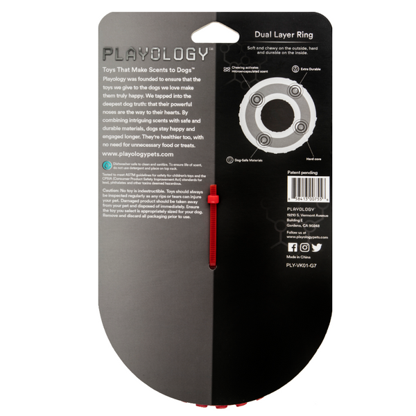 Playology Jouet Ï  mâcher pour chien Anneau Ï  double couche parfum bÅ“uf