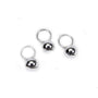 Li'l Pals Accessoire de collier pour chien Clochettes rondes, Argent, lot de 3