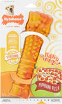 Nylabone RubberChew Flavour Frenzy Pepperoni Pizza Jouet pour chien en os, géant