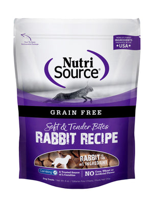 gâteries pour chien NutriSource sans grains Bites Rabbit, 6 oz