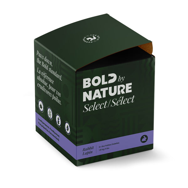 Bold by Nature Raw Rabbit Select Patties Dog Food
