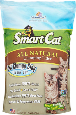 Pioneer Pet SmartCat Litière pour chat agglomérante sans parfum à base d'herbe