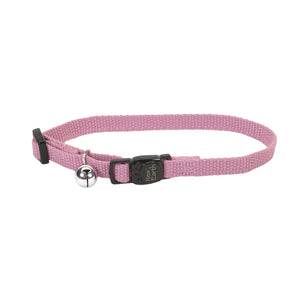 Coastal New Earth Soy Adjustable Breakaway Cat Collar, Rose, 8-12-in