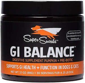 Super Snouts G.I. Balance Complément digestif pour chiens et chats, pot de 3,5 oz