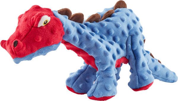 GoDog Dinos Chew Guard Spike Dog Toy, Blue