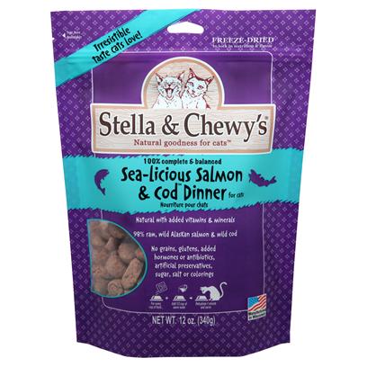 Stella & Chewy's Sea-Licious Dîner Saumon et Morue Nourriture pour chat lyophilisée