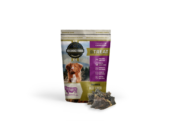 K9 Choice Friandises pour chiens foie de bœuf fumé à froid, 227 grammes