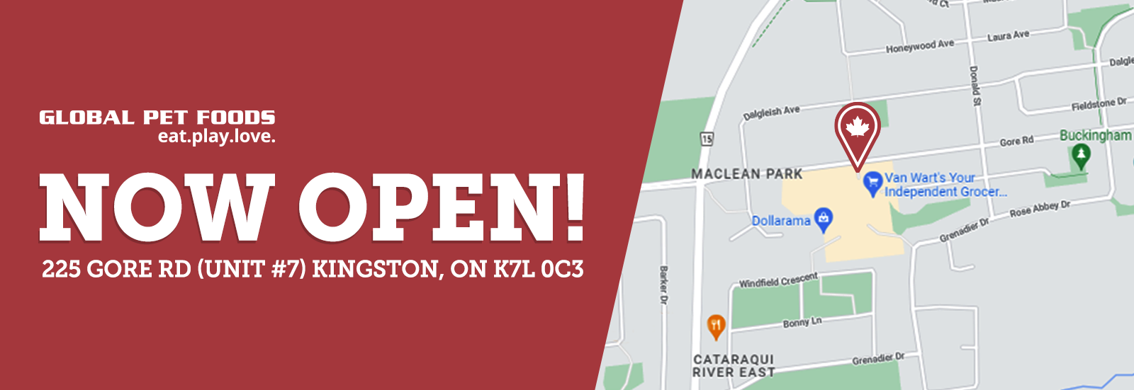 Global Pet Foods » Kingston Now Open